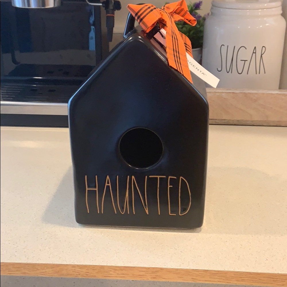 Rae Dunn Halloween birdhouse